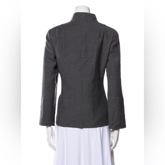 valentino Authentic Vintage Solid Gray Long Sleeve Wool Blazer Jacket 14 Large - Picture 3 of 8